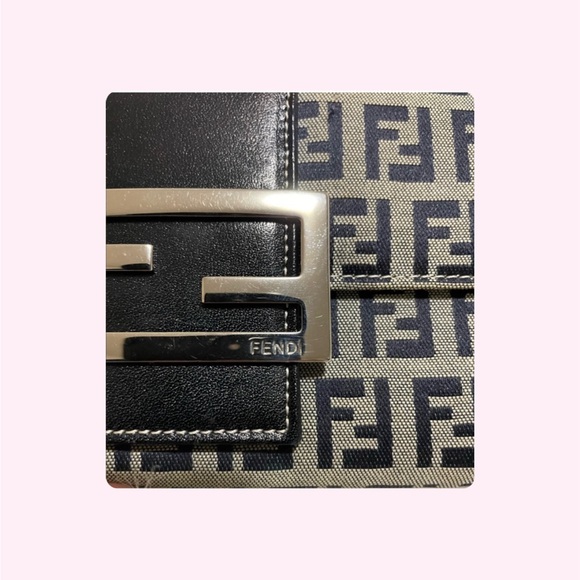 AUTHENTIC Fendi Vintage Zucca Monogram Continental Wallet / Crossbody - Picture 14 of 16